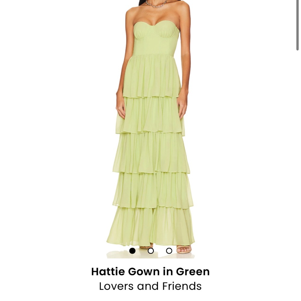 Lovers and Friends Green Hattie Gown